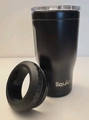 Icy Bev Kooler 4 en 1, lata y botella de 12 oz vaso de acero inoxidable negro de 14 oz Foto 1 de 4