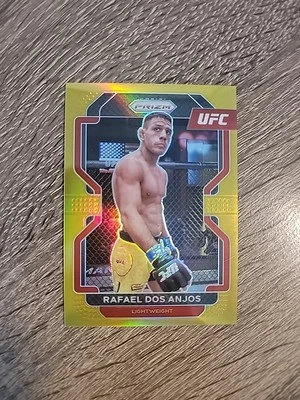 RAFAEL DOS ANJOS 2022 Panini Prizm UFC /10 TRUE GOLD PRIZM Parallel #200 RDA - Image 1 of 4