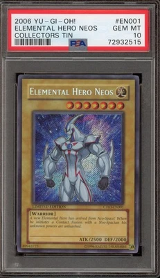 Yu-Gi-Oh! Elemental Hero Neos Collectors Tin Secret Rare Promo CT03-EN001 PSA 10 - Image 1 of 2