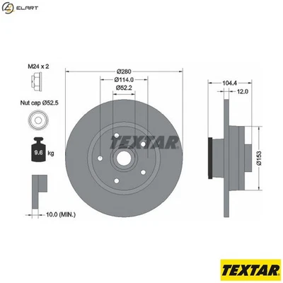 2x BRAKE DISC 92268903 FOR RENAULT TRAFIC/III/Platform/Chassis/Bus/Van  FIAT - Image 1 of 4