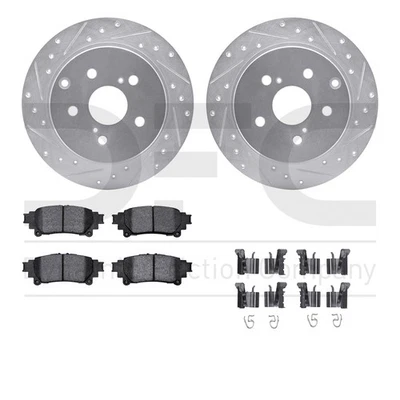 For Toyota Prius V 12-17 Drilled & Slotted Rear Brake Kit w Optimum Pads Foto 1 de 3