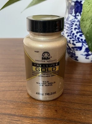 Pintura dorada Folkart Treasure 4 oz oro maya 5541 NUEVA SELLADA artesanías Foto 1 de 4