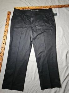 NWT Oak Hill Pants Men Size 44x28 Black Straight Fit Tech Pants Golf Flat Front - Picture 1 of 18