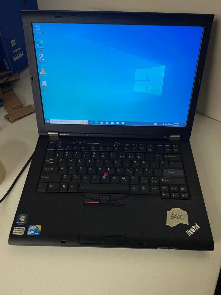 Lenovo ThinkPad T410 i5 M520 2.4Ghz 100GB HD, 4GB, DVD, Charger, Win 10 #606C - Image 1 of 4