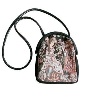 Bolso Bandolera Tapiz Vintage Medieval Dama Hombre Ciervo Flores Boho Ren Faire - Imagen 1 de 8