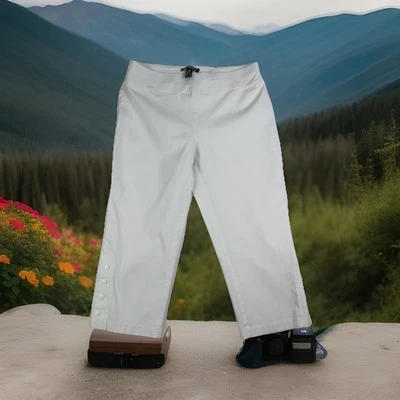 Capri Piccadilly blanco de verano para mujer talla 12 Pull On Hecho en Canadá Reino Unido talla 16 Foto 1 de 4