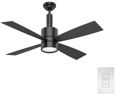 Casablanca Bullet 54" Modern Ceiling Fan - Matte Black, LED, Wall Control, 59289 - Image 1 of 4