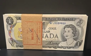 Konvolut 1 $ notiert 100 aufeinanderfolgende Scheine 1973 - mit Bankmarke! - Bild 1 von 3