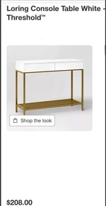 Loring Console Table White - Threshold™ - Picture 1 of 4