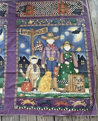 Juego de 4 telones de fondo vintage de tela de Halloween de Debbie Mumm Foto 1 de 4