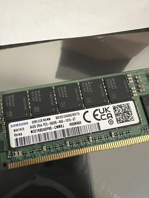 MEMORIA SERVIDOR SAMSUNG 64GB (1X64GB) 2RX4 PC5-5600B RDIMM M321R8GA0EB0-CWM Foto 1 de 4
