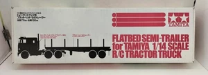 Semirimorchio pianale Tamiya 56306 1/14 elettrico RC Big Truck serie n.06... - Foto 1 di 12