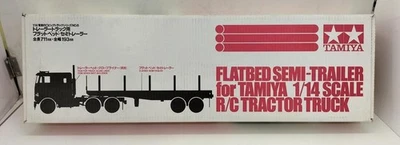 Semirimorchio pianale Tamiya 56306 1/14 elettrico RC Big Truck serie n.06... - Immagine 1 di 4