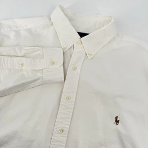 Ralph Lauren Men's Size 2XB Classic Fit Long Sleeve Button Shirt Pony Logo White - Picture 1 of 6