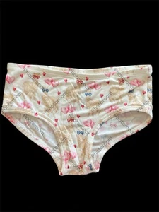 Free Birdees NWOT Ivory/Pink Alpacas Bamboo Knit Bikini Panty-7/8 Years - Picture 1 of 4