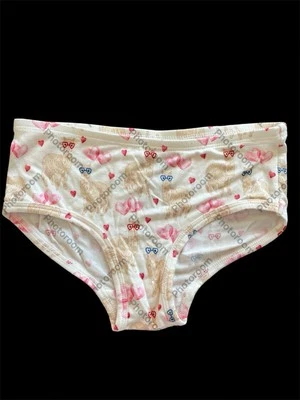 Free Birdees NWOT Ivory/Pink Alpacas Bamboo Knit Bikini Panty-7/8 Years - Image 1 of 4