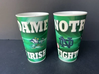 (2) Lote de xícaras de holograma 3D Notre Dame Spirit Capital 16 oz irlandês de luta - Imagem 1 de 4