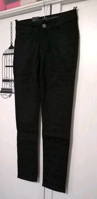 Black Pattern Jeans Size 8 - Image 1 of 4