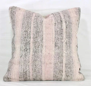 Funda de Almohada Kilim Turco Hecha a Mano Decorativa Rosa Púrpura 18" Kilim Sofá Almohada - Imagen 1 de 9