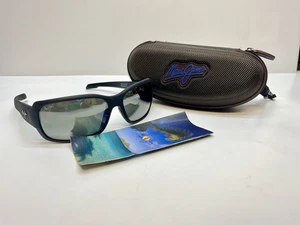 Estuche para gafas de sol Maui Jim Hamoa Beach MJ-226-2M para hombre marco negro mate lentes grises - Imagen 1 de 9