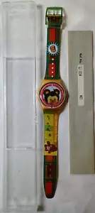NEW Swatch Watch SWEET TEDDY GJ121 (1996) by Andrea Arrigoniet) SHIPS FREE! - Picture 1 of 10