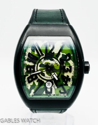 Reloj Automático Franck Muller Vanguard Verde Camuflaje V45SCDT Titanio 45mm Foto 1 de 4