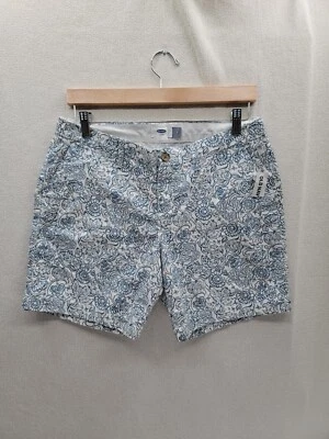 NWT OLD NAVY Floral Blue & White Women's Shorts Size-6 - Image 1 of 4