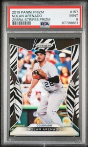 Nolan Arenado 2019 Panini Prizm Zebra Stripes /99 Rockies PSA Pop 1 - 1 Higher - Picture 1 of 3