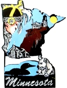 Imán de nevera Minnesota 6 colores Estados Unidos - Imagen 1 de 1