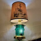 Lanterne de navigation vintage verte livraison et abat-jour de lampe nautique interrupteur 3 voies