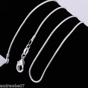 100% STERLING SILVER 925 CORD STYLE 20" 1mm NECKLACE CHAIN - Picture 1 of 1