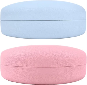 2 Pack Large Hard Shell Sunglasses Case, Protective Case for Sunglasses/Eyeglass - Picture 1 of 12
