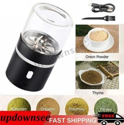 Portable Mini Electric Grinder Spice Herb Grinder Electric USB-Rechargeable