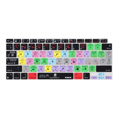 XSKN Illustrator Shortcuts Keyboard Cover for 2020 Macbook Air 13.3 Touch ID - Image 1 of 4
