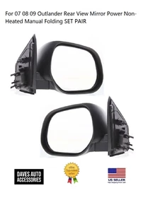 Rearview Power Mirror Assembly Non-Heated Set Fits 2007-09 Mitsubishi Outlander - Bild 1 von 3