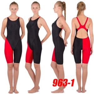 HXBY 963-1 WOMEN'S COMPETITION TRAINING RACING KNEESKIN SWIMWEAR M US GIRL 10-12 - Picture 1 of 2