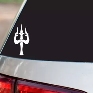 Trident of Shiva Sticker Hinduism Religious all chrome & regular vinyl colors - Picture 1 of 2