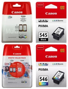 Genuine Canon PG545 CL546, Ink Cartridges, PIXMA MG2450 Printer - Picture 1 of 9