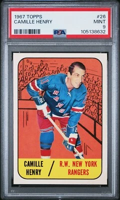 1967 Topps Camille Henry #26 PSA 9 Only 8 Higher - Image 1 of 2