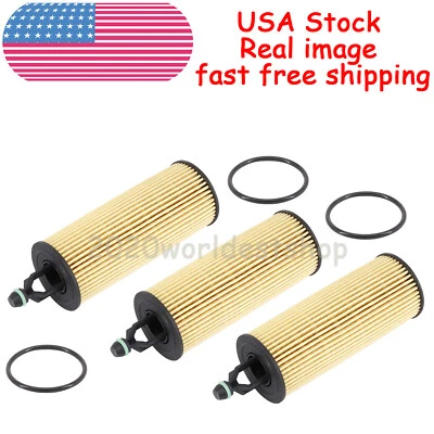 3x Filtros de Óleo 68191349AB Para Dodge Challenger 2014-2019 3.6L 3604CC V6 Durango - Imagem 1 de 4