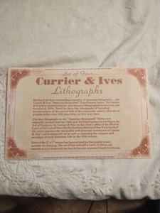 Set of 4 Currier & Ives Lithographs 5"x7" Four Seasons American Homestead Series - Picture 1 of 7