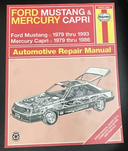 Haynes manual de reparación de automóviles Ford Mustang 1979 hasta 1992 y Mercury Capri 1979-1986 - Imagen 1 de 2