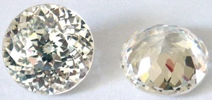 Top Fancy Double Round Brilliant Pale Yellow Russian CZ AAAAA, Sizes 4 - 8 mm - Picture 1 of 11