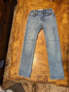 VGUC size 11 / 12 Abercrombie kids straight slim adjustable waist jeans - Picture 1 of 2