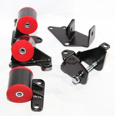 Soportes de motor de conversión de cambio de motor rojo para 96-00 Honda Civic F22 H23/H22 Foto 1 de 4