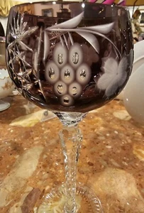 Ajka Marsala Emerald Hock Wine Glasses 8 ¼” Set of 2 - Picture 1 of 4