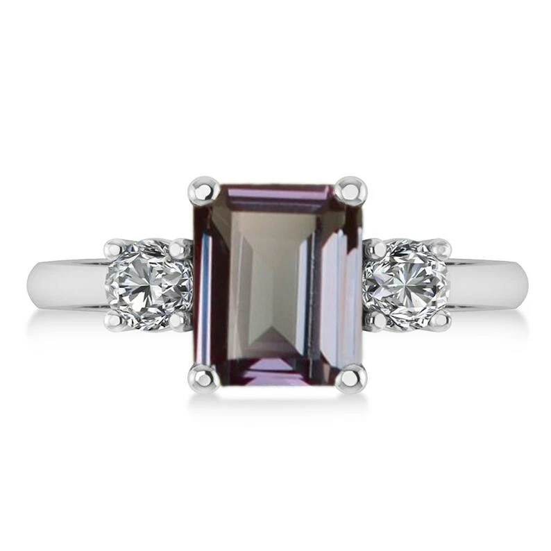 Alexandrite Ring Anniversary Ring Color Changing Ring June Birthstone Ring - Image 1 of 1