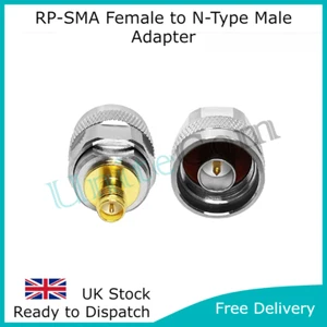 RP-SMA Female to N-Type Male Straight Through Adapter WiFi LoRa 4G 5G Connector - Picture 1 of 7