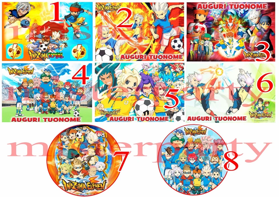 Cialda - Ostia per torte Inazuma Eleven 11 - Anche tonda e personalizzabile!
