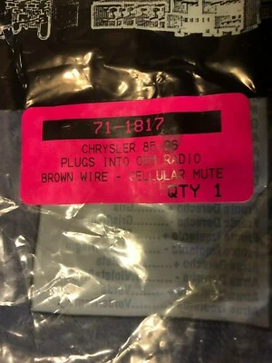 Arnés de cables Metra Turbowire se adapta a 85-96 Chrysler Jeep Dodge número de pieza 71-1817 Foto 1 de 2